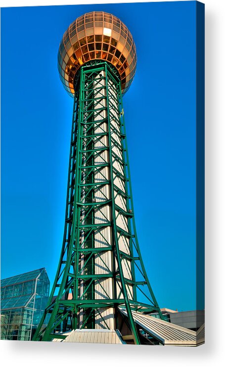 The Sunsphere Acrylic Print featuring the photograph The Sunsphere - Knoxville Tennessee by David Patterson