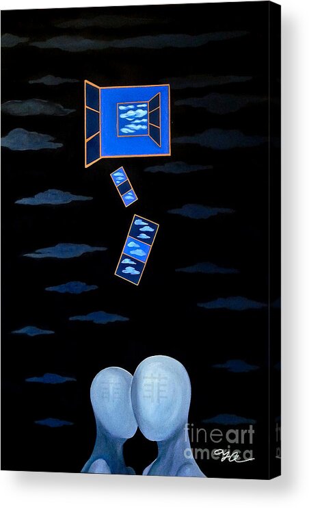 Google Images Acrylic Print featuring the painting The Truth Is We Don't Know The Truth by Fei A