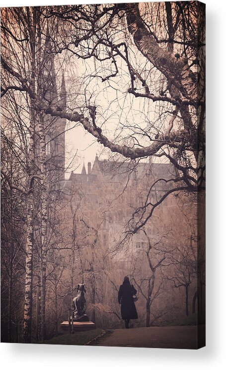 Glasgow Acrylic Print featuring the photograph The Woman in Black by Carol Japp
