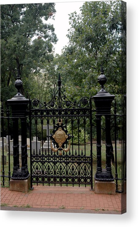 Usa Acrylic Print featuring the photograph Thomas Jefferson Grave site Monticello by LeeAnn McLaneGoetz McLaneGoetzStudioLLCcom