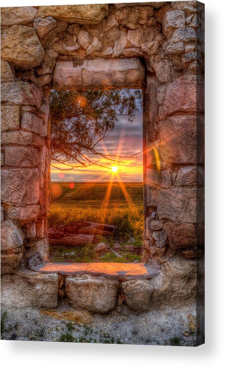 Limestone Acrylic Print featuring the photograph Through the Bedroom Window by Thomas Zimmerman