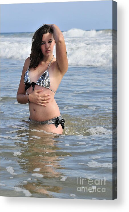 Girl Acrylic Print featuring the photograph Time for a Swim by Robert WK Clark