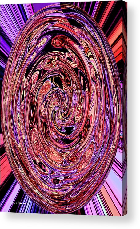 Time Warp Bubble Acrylic Print featuring the digital art Time Warp Bubble by Tom Janca
