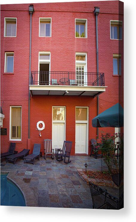 Time Share Acrylic Print featuring the photograph Timeshare Balcony by Jeff Kurtz