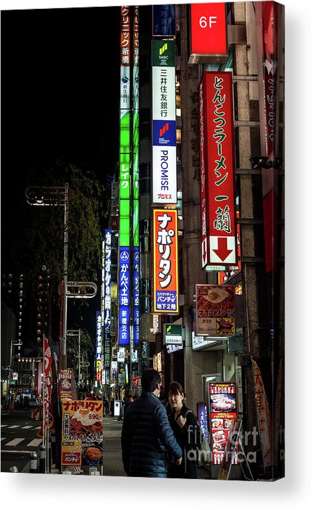 People Acrylic Print featuring the photograph Tokyo Neon, Japan by Perry Rodriguez