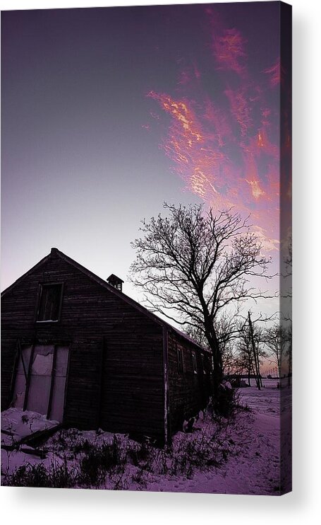 Landscape Photograph Acrylic Print featuring the photograph Touch of Pink - Wilkes Farm by Desmond Raymond