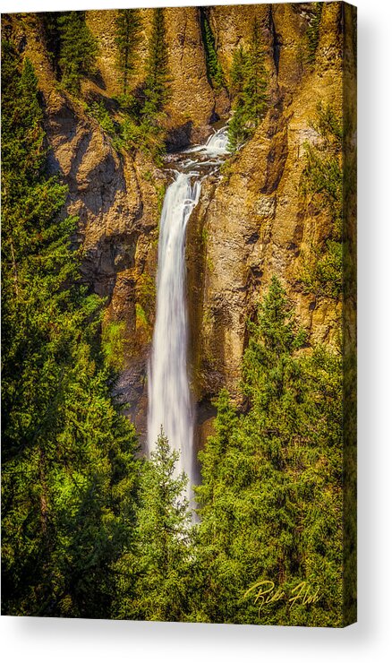 Flowing Acrylic Print featuring the photograph Tower Falls by Rikk Flohr