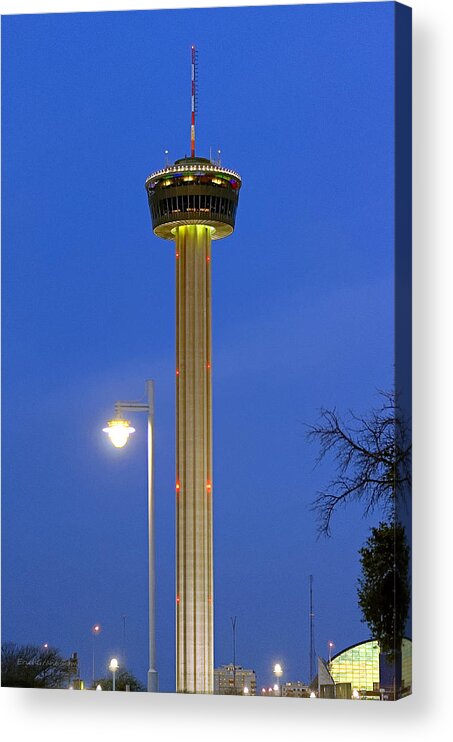 Texas Acrylic Print featuring the photograph Tower of the Americas by Erich Grant