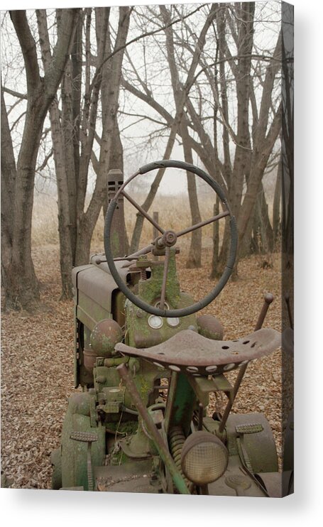 Tractor Acrylic Print featuring the photograph Tractor Morning by Troy Stapek