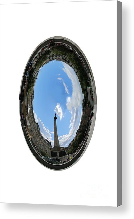 Trafalgar Square Acrylic Print featuring the photograph Trafalgar Square Oval by Roger Lighterness