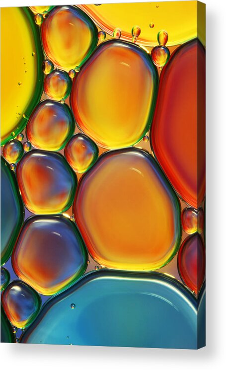 Oil Acrylic Print featuring the photograph Tropical Oil and Water II by Sharon Johnstone