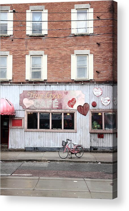 True Acrylic Print featuring the photograph True Love And A Bicycle by Kreddible Trout