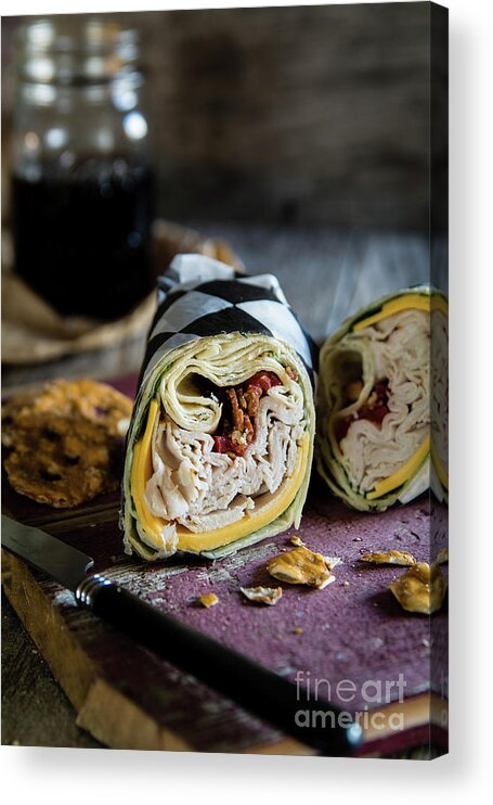 Turkey Acrylic Print featuring the photograph Turkey Bacon Wrap 1 by Deborah Klubertanz