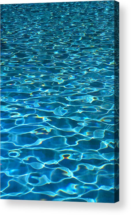 Abstract Acrylic Print featuring the photograph Turquoise Water Ripples by Kyle Rothenborg - Printscapes