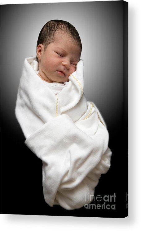 Baby Acrylic Print featuring the photograph Two Day Old Baby Girl by Larry Landolfi
