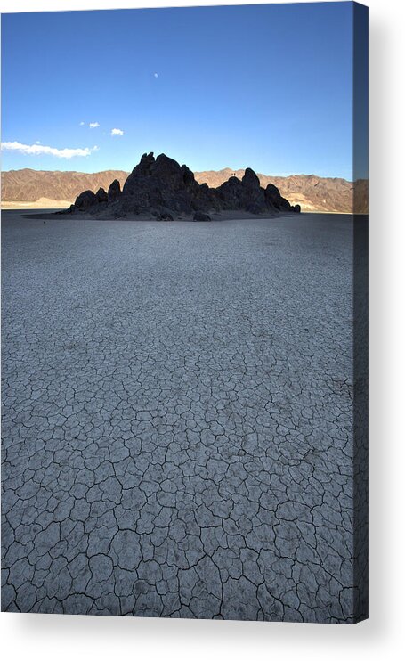 Death Valley; Desert; Dry; Lake Bed; Landscape; National Park; Playa; Racetrack; Sailing Stones; Grandstand Acrylic Print featuring the photograph Two Stand Grandstand by David Andersen