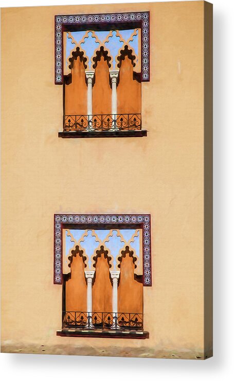 Arabic Acrylic Print featuring the photograph Two Windows of Cordoba by David Letts