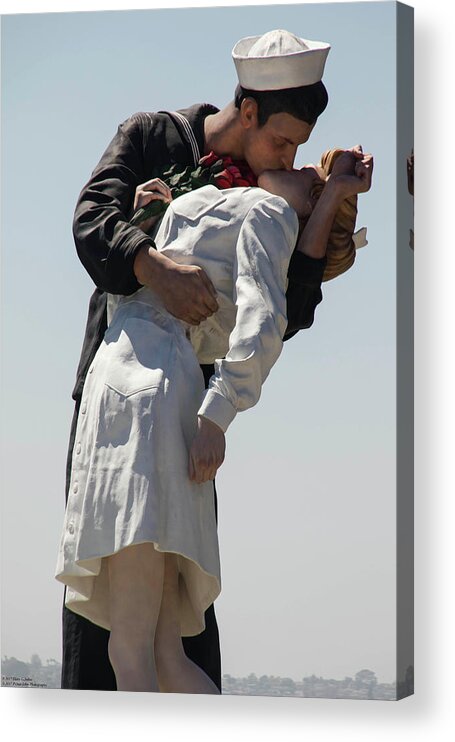 Sailor Kissing Nurse Acrylic Print featuring the photograph Unconditional Surrender by Hany J