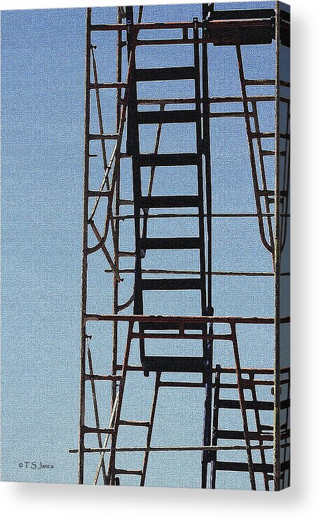 Up And Down. Acrylic Print featuring the digital art UP And Down. by Tom Janca