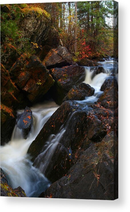 Waterfalls Acrylic Print featuring the photograph Upper Long Slide Falls 2 by Brook Burling