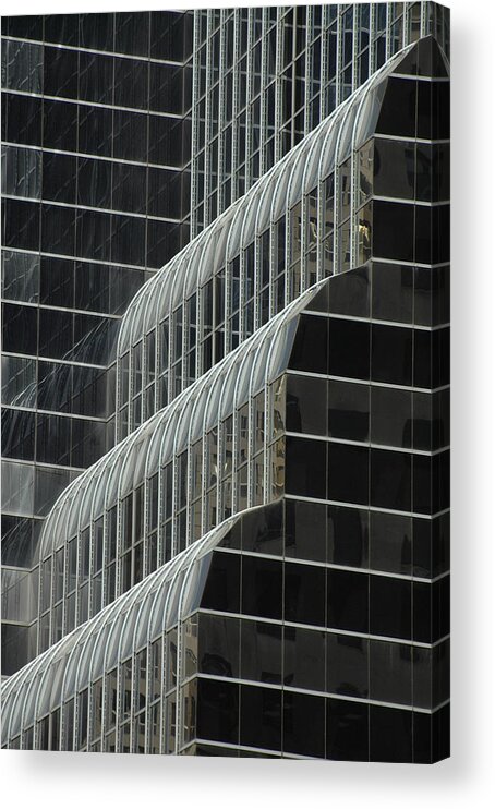 Chicago Acrylic Print featuring the photograph Urban Waterfall by Kerry Obrist