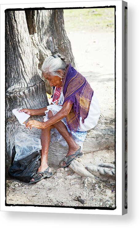 Mayan Acrylic Print featuring the photograph Vendor by Kathy Strauss