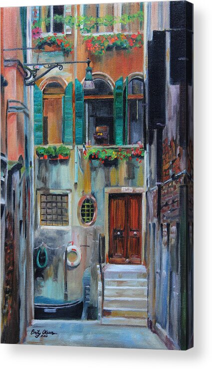 Venice Acrylic Print featuring the painting Venetian Colors by Emily Olson