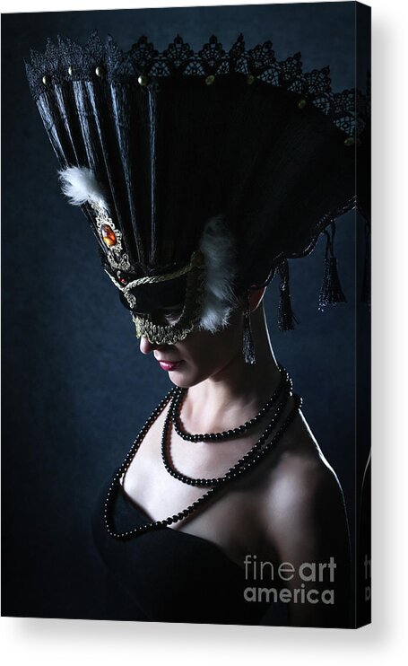 Fashion Acrylic Print featuring the photograph Venice Carnival Mask by Dimitar Hristov