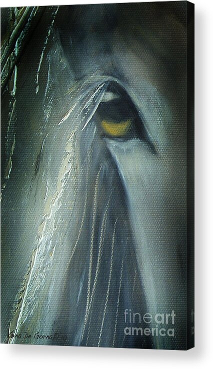 Horses Acrylic Print featuring the painting View 2 by Gina De Gorna