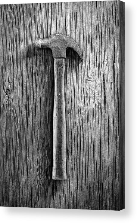 Background Acrylic Print featuring the photograph Vintage Claw Hammer by YoPedro