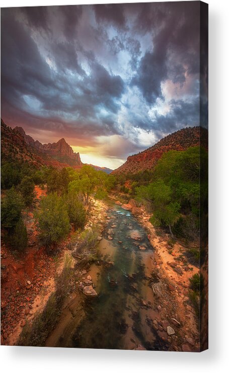 Watchman Acrylic Print featuring the photograph Watchman Lights by Darren White