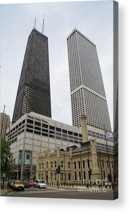 Chicago Acrylic Print featuring the photograph Water Tower Place and Company by David Levin
