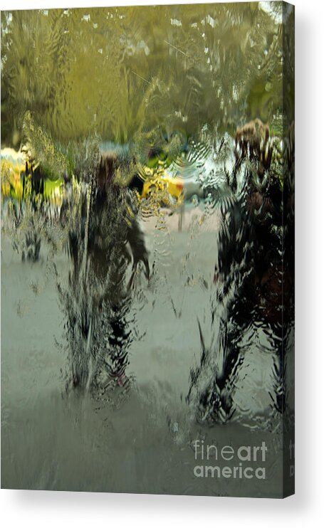 2015 Acrylic Print featuring the photograph Watery Pedesrians by Peter Kneen