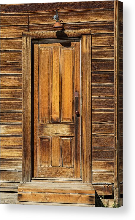 Wooden Acrylic Print featuring the photograph Weathered Entry by Kelley King