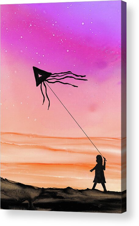 Bright Acrylic Print featuring the painting Whisper in the Wind by Eli Tynan