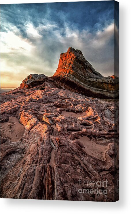 Arizona Acrylic Print featuring the photograph White Pocket inside Vermillion Cliffs National Monument by Peter Dang