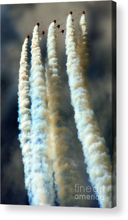 Red Arrows Acrylic Print featuring the photograph White Tails by Ang El