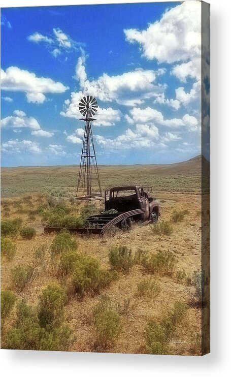 Windmill Acrylic Print featuring the photograph Windmill Over Lenzen by Amanda Smith