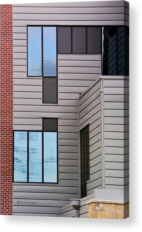 Windows Acrylic Print featuring the photograph Window Wall Geometrics by Kae Cheatham
