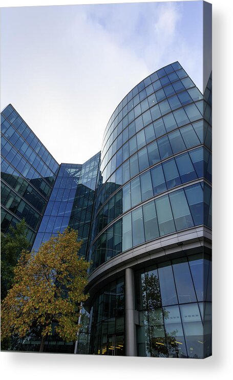 Buildings Acrylic Print featuring the photograph Windows of Skyscraper by Chris Smith