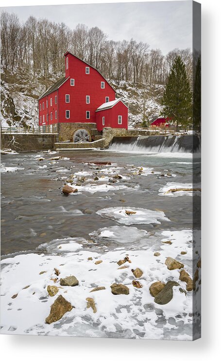 Winter Acrylic Print featuring the photograph Winter Mill by Mark Rogers