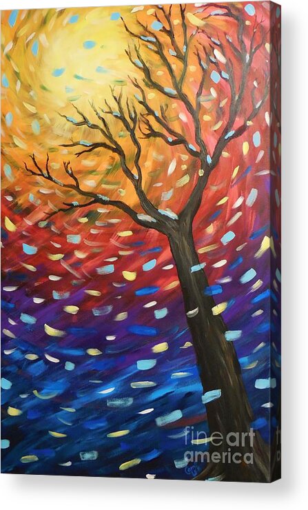 Winter Acrylic Print featuring the painting Winter Sun by Cami Lee