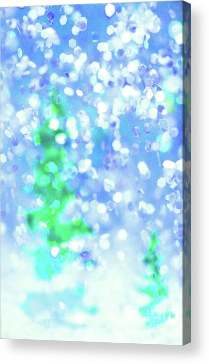 Abstract Acrylic Print featuring the digital art Winter Wonderland by Karen Adams