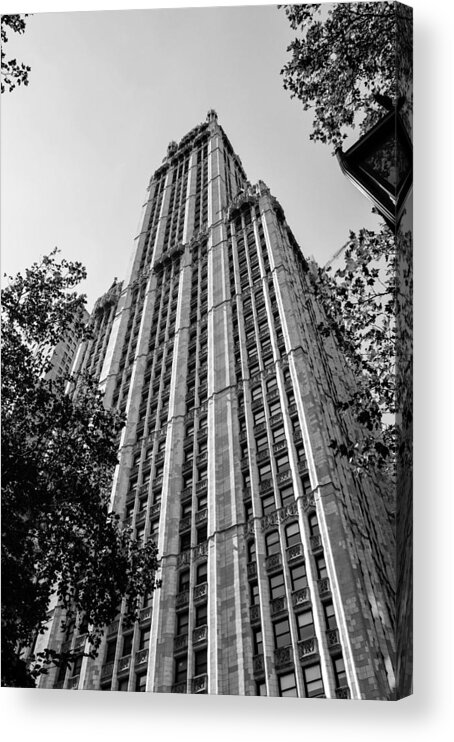 Architecture Acrylic Print featuring the digital art Woolworth by Danielle Nicholle