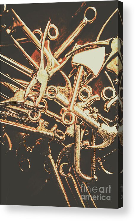 Tools Acrylic Print featuring the photograph Workshop abstract by Jorgo Photography