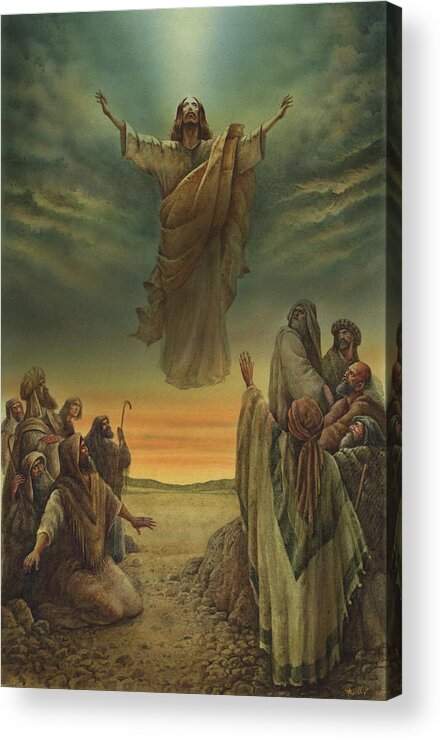 Jesus Resurrection Acrylic Print featuring the painting 08 by Val Bochkov