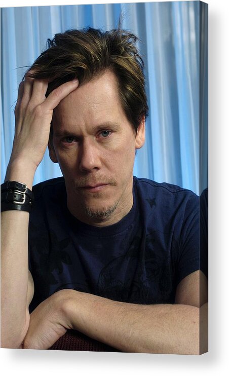 Kevin Bacon Acrylic Print featuring the photograph Actor Kevin Bacon At The Regency Hotel #1 by New York Daily News Archive