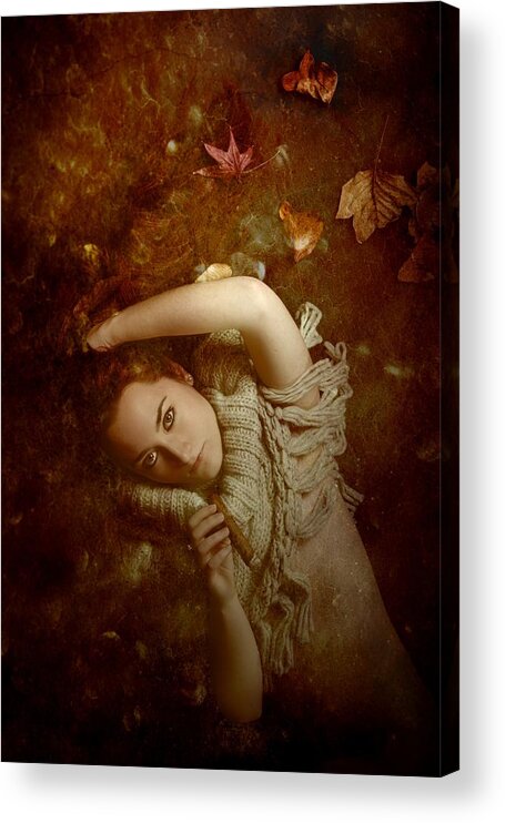 Portrait Acrylic Print featuring the photograph Autumn #1 by Olga Mest