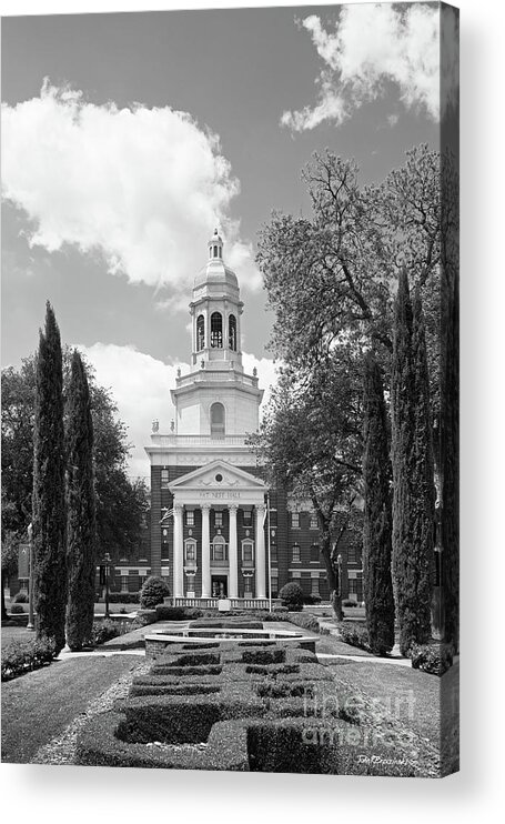 Baylor University Acrylic Print featuring the photograph Baylor University Pat Neff Hall #1 by University Icons