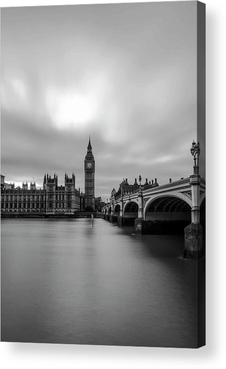 Big Ben River View Acrylic Print featuring the photograph Big Ben River View #1 by Claire Doherty